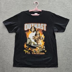 Outkast Men Shirt Medium Black Ms Jackson Hip Hop Short Sleeve Tee